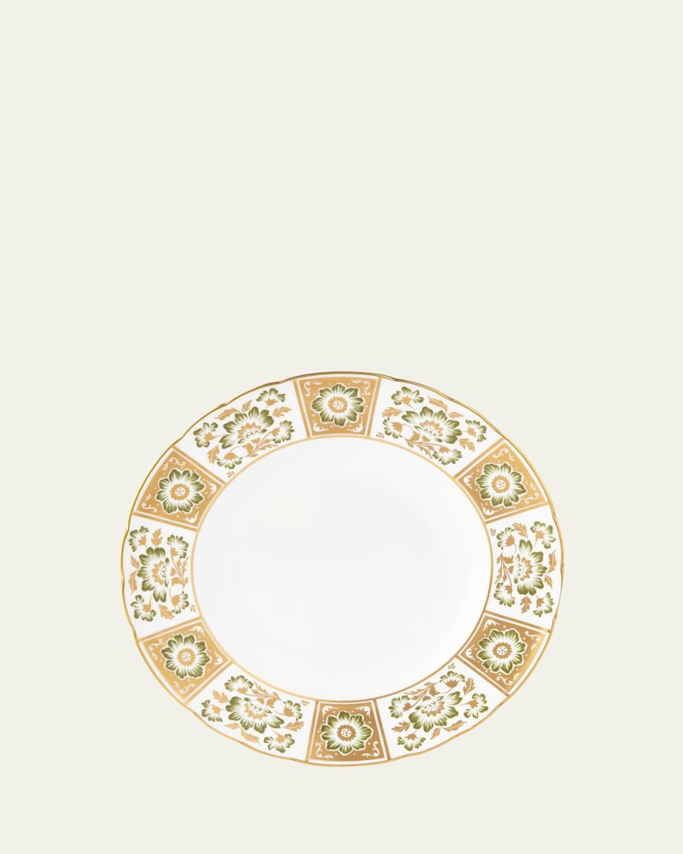 Derby Panel Green Dinner Plate
